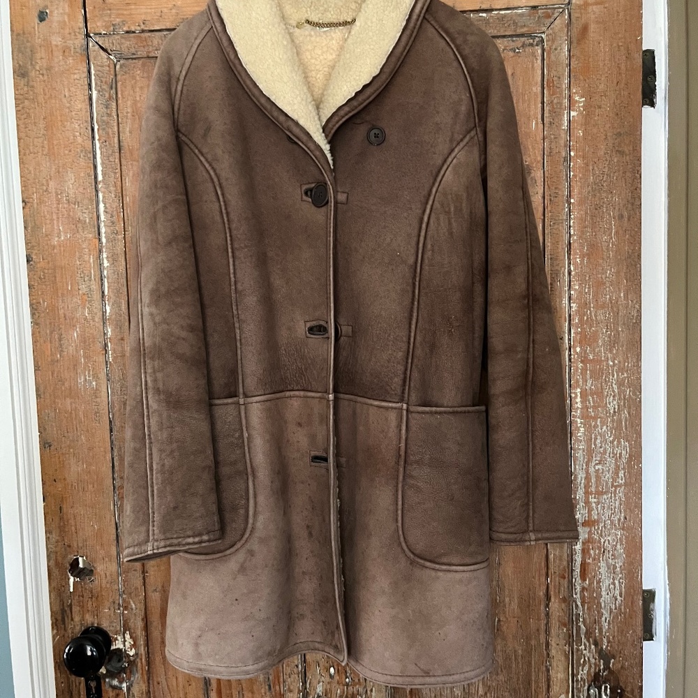 Vintage Antartex lamb skin coat